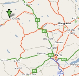 Overview of our location in Perthshire